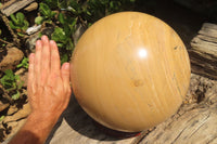 Polished Banded Aragonite Sphere x 1 From Namibia