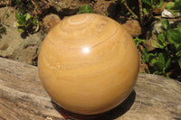 Polished Banded Aragonite Sphere x 1 From Namibia