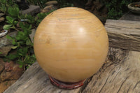 Polished Banded Aragonite Sphere x 1 From Namibia