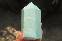 Polished Amazonite Points x 2 From Madagascar