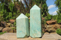 Polished Amazonite Points x 2 From Madagascar