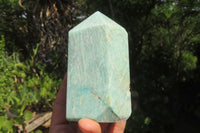 Polished Amazonite Points x 2 From Madagascar