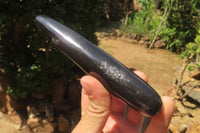 Polished Black Basalt Massage Wands x 6 From Antsirabe, Madagascar