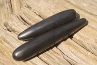 Polished Black Basalt Massage Wands x 6 From Antsirabe, Madagascar