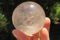 Polished Clear Quartz Crystal Balls x 3 From Madagascar