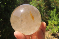 Polished Clear Quartz Crystal Balls x 3 From Madagascar