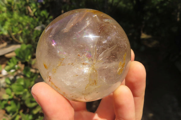 Polished Clear Quartz Crystal Balls x 3 From Madagascar