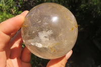 Polished Clear Quartz Crystal Balls x 3 From Madagascar