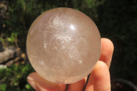 Polished Clear Quartz Crystal Balls x 3 From Madagascar