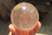 Polished Clear Quartz Crystal Balls x 3 From Madagascar