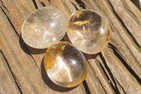 Polished Clear Quartz Palm Stones x 24 From Madagascar