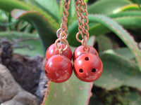 Polished Red Jasper Bowling Ball Keyring - Sold Per Item - From South Africa