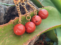 Polished Red Jasper Bowling Ball Keyring - Sold Per Item - From South Africa