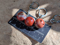 Polished Red Jasper Bowling Ball Keyring - Sold Per Item - From South Africa