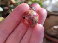 Polished Red Jasper Bowling Ball Keyring - Sold Per Item - From South Africa