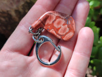 Polished Red Jasper Golf Club Keyring - Sold Per Item - From South Africa