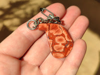 Polished Red Jasper Golf Club Keyring - Sold Per Item - From South Africa