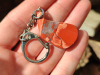 Polished Red Jasper Golf Club Keyring - Sold Per Item - From South Africa