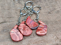 Polished Red Jasper Golf Club Keyring - Sold Per Item - From South Africa