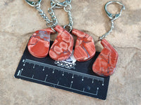 Polished Red Jasper Golf Club Keyring - Sold Per Item - From South Africa