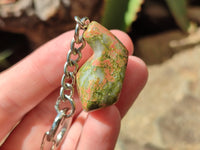 Polished Unakite Golf Club Keyring - Sold Per Item - From South Africa