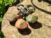 Polished Unakite Golf Club Keyring - Sold Per Item - From South Africa