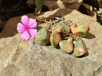 Polished Unakite Golf Club Keyring - Sold Per Item - From South Africa