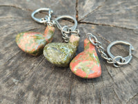 Polished Unakite Golf Club Keyring - Sold Per Item - From South Africa