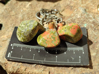 Polished Unakite Golf Club Keyring - Sold Per Item - From South Africa