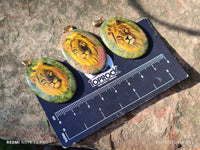 Polished Unakite Pendant with Hand Painted Lion - Sold Per Item - From South Africa