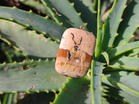 Polished Picture Stone Pendant with Hand Painted Kudu - Sold Per Item - From Namibia