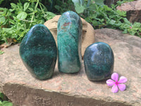 Polished Fuchsite Standing Free Forms x 3 From Madagascar