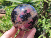 Polished Rhodonite Spheres x 2 From Ambindavato, Madagascar