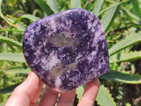 Polished Lepidolite Standing Free Forms x 4 From Zimbabwe