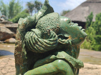 Hand Made Green Verdite Couple Sculpture x 1 From Zimbabwe