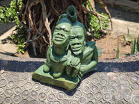 Hand Made Green Verdite Couple Sculpture x 1 From Zimbabwe