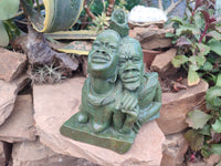 Hand Made Green Verdite Couple Sculpture x 1 From Zimbabwe