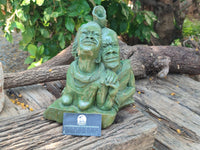 Hand Made Green Verdite Couple Sculpture x 1 From Zimbabwe