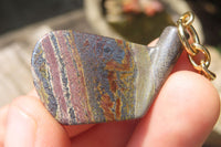 Hand Made Banded Tiger Iron Jasper Keyrings - sold per item - From South Africa