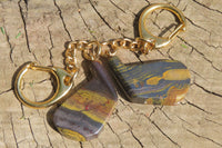 Hand Made Banded Tiger Iron Jasper Keyrings - sold per item - From South Africa