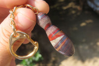 Hand Made Banded Tiger Iron Jasper Keyrings - sold per item - From South Africa