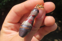 Hand Made Banded Tiger Iron Jasper Keyrings - sold per item - From South Africa