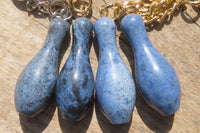 Hand Made Dumortierite Keyrings - sold per item - From Mozambique