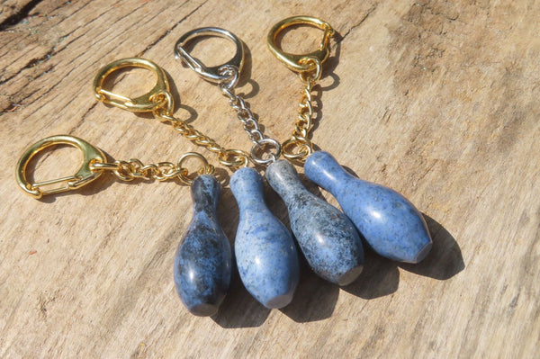 Hand Made Dumortierite Keyrings - sold per item - From Mozambique