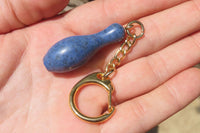 Hand Made Dumortierite Keyrings - sold per item - From Mozambique