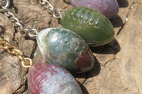 Hand Made Fancy Jasper Keyrings - Sold Per Item - From Madagascar