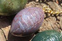 Hand Made Fancy Jasper Keyrings - Sold Per Item - From Madagascar