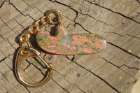 Hand Made Unakite Keyring - Sold Per Item - From South Africa