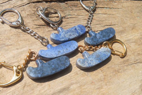 Hand Made Dumortierite Keyrings - sold per item - From Mozambique