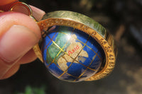 Hand Made Lapis Lazuli World Globe Keyrings - Sold Per Item - From Afghanistan